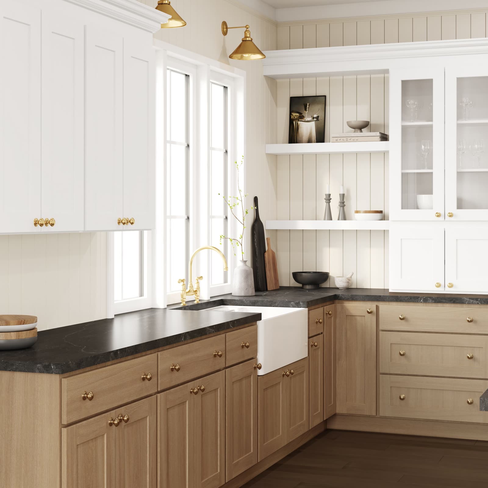 A kitchen with Luxor cabinets