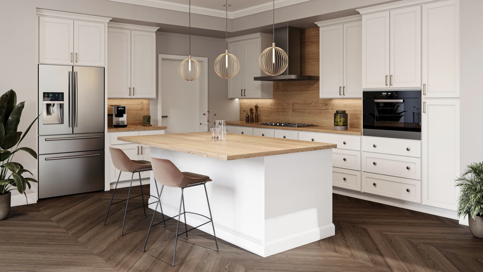 White finish