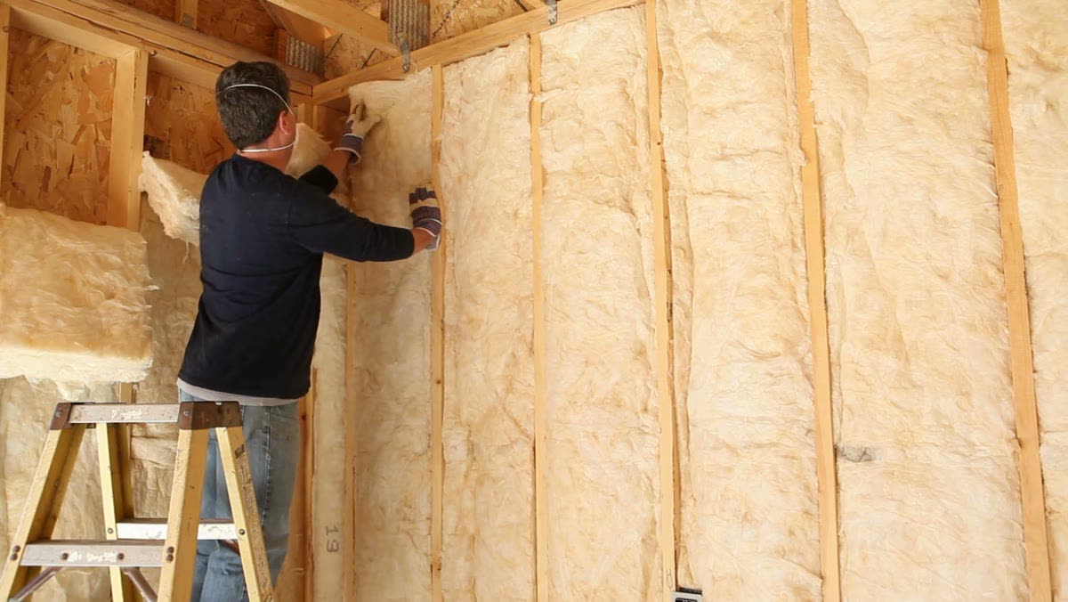 Insulating an exterior wall