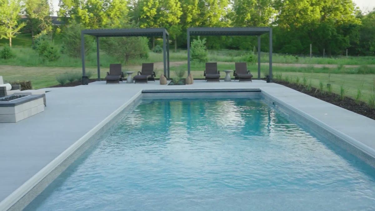 Poolside pergolas