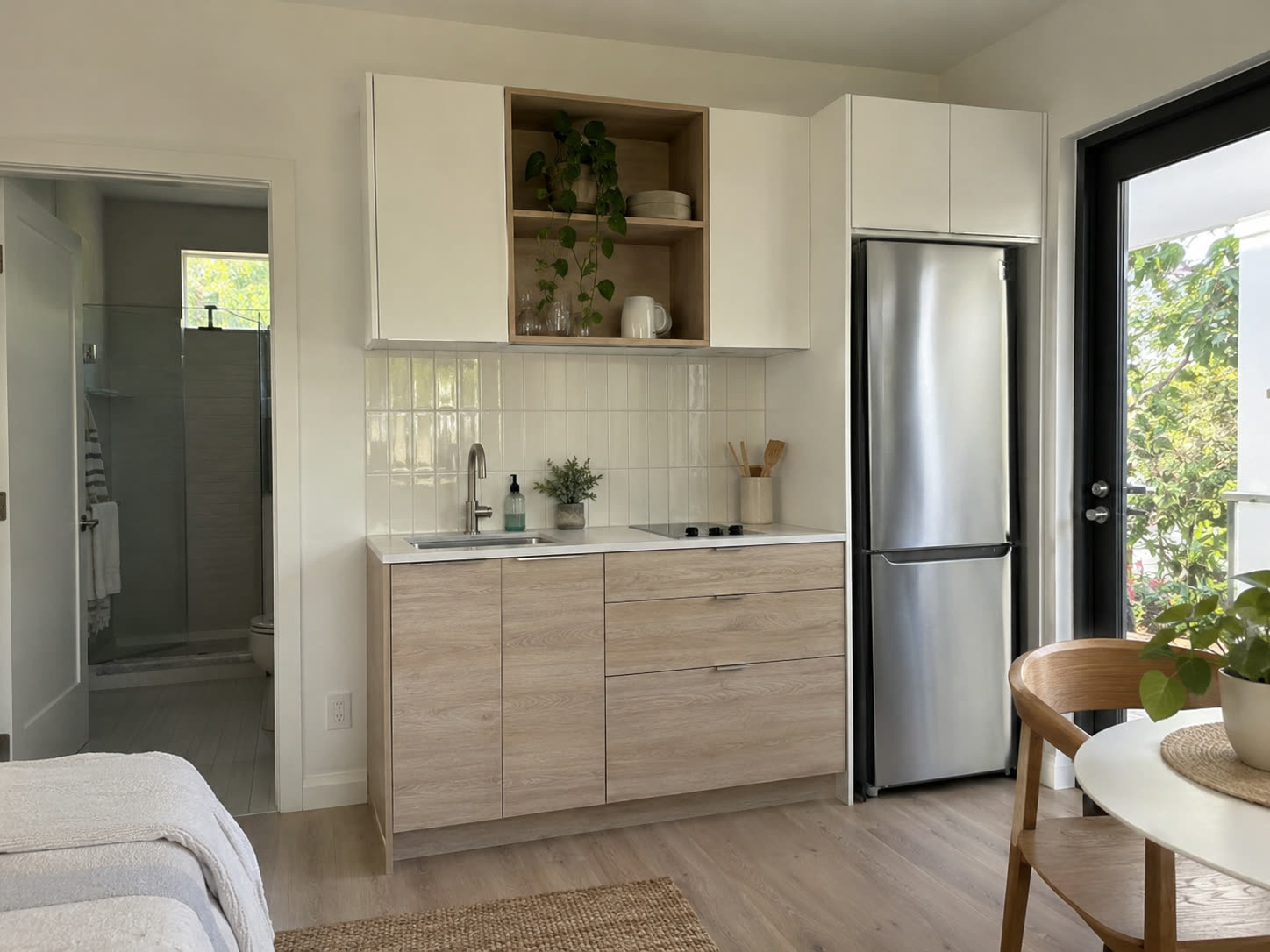 Kitchenette in a guest unit