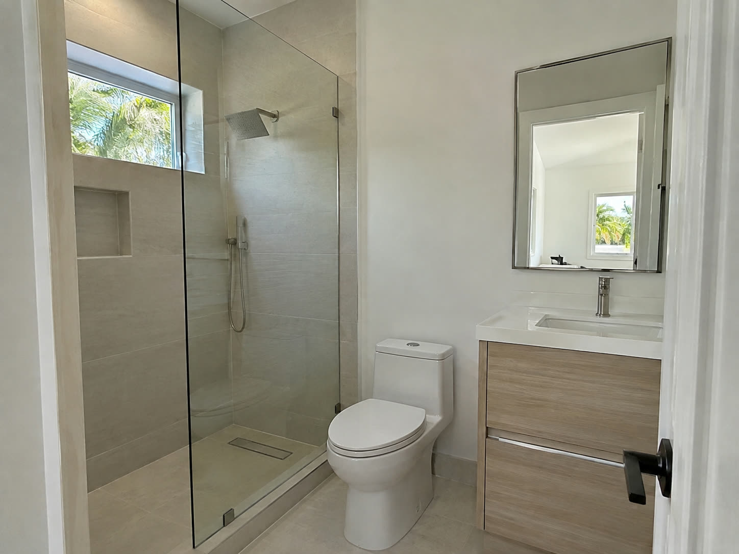 Guest bathroom with a walk-in shower