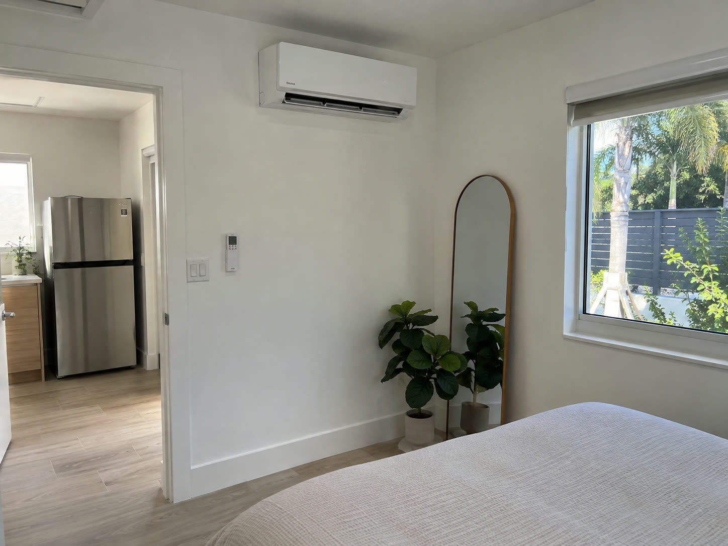 Bedroom with ductless cooling