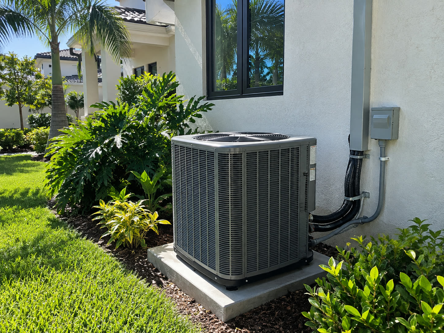 Condensers on level pads