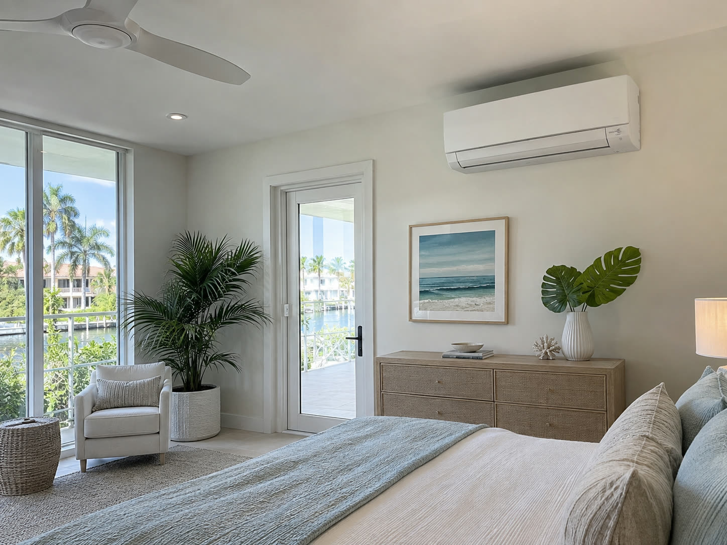 Ductless unit in a bedroom