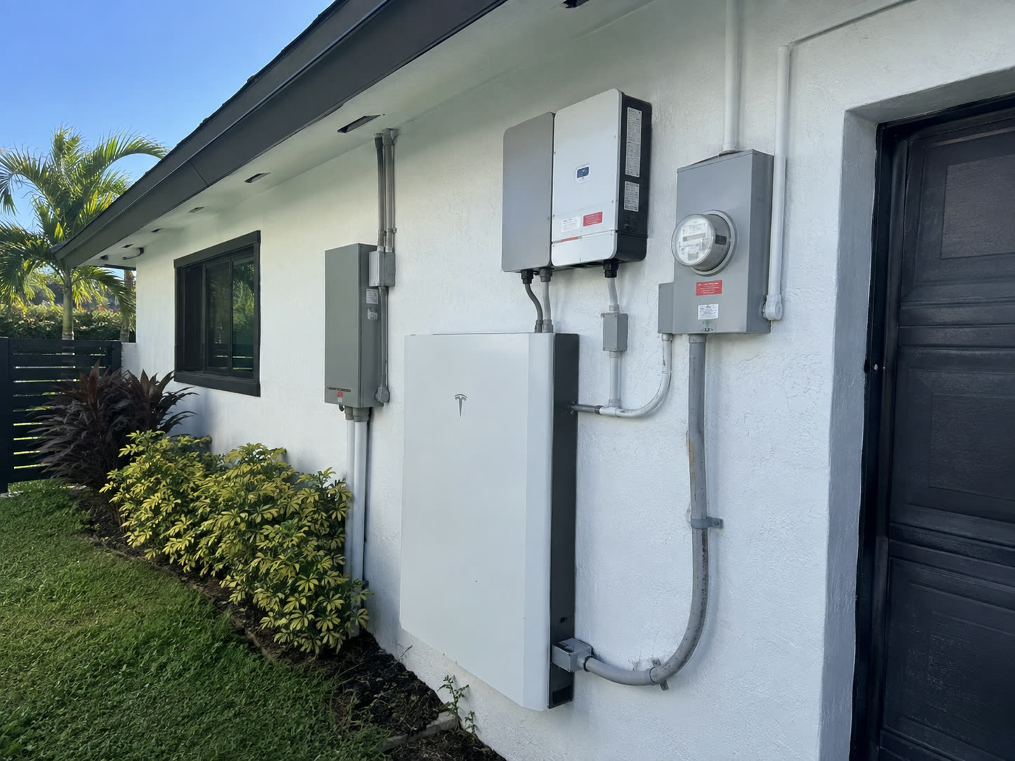 Inverter and meter neatly mounted