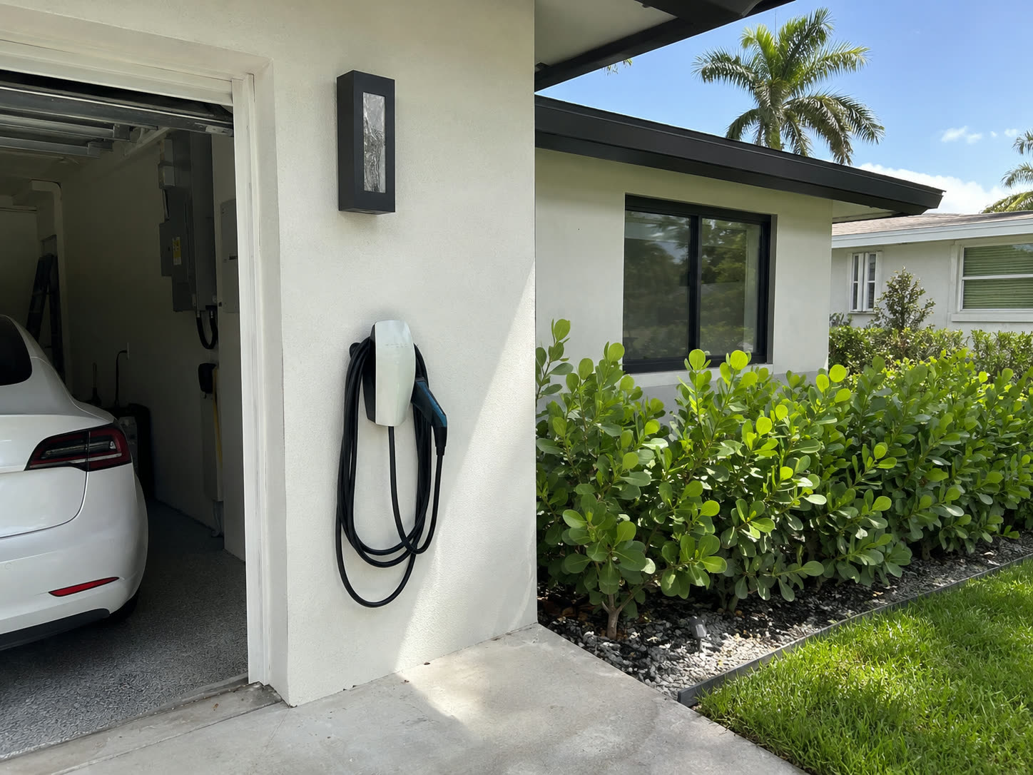 EV charger in the garage