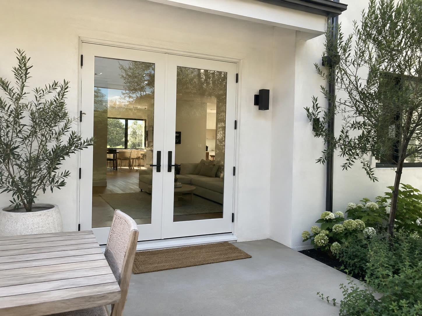 French doors out to the garden